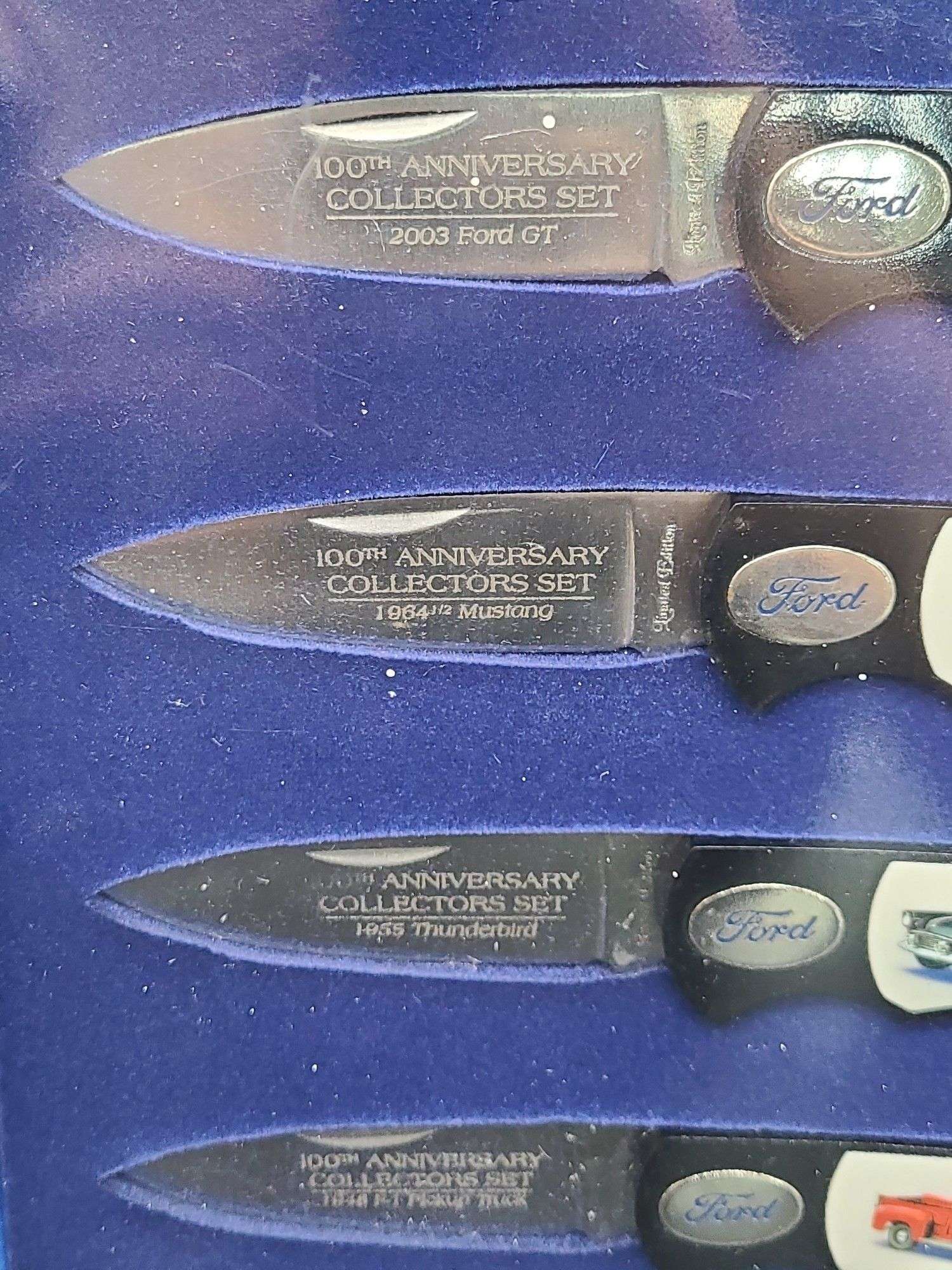 FORD 100TH ANNIVERSARY COLLECTOR KNIFE SET, NIB - Kaufman Realty