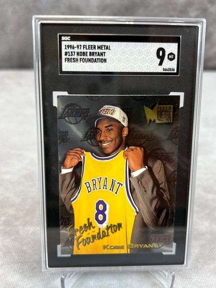 SGC 9 1996/97 Fleer Metal Kobe Bryant Rookie Card # 137 - Kaufman