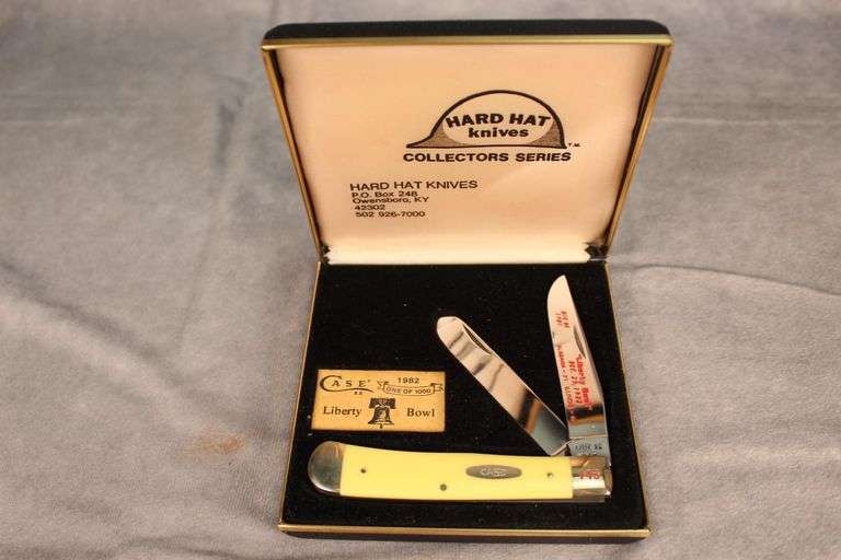 1982 Case XX 'Hard Hat Knives' Liberty Bowl Commemorative Trapper