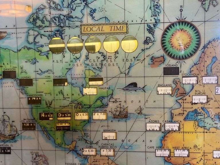 Howard Miller World Time Map