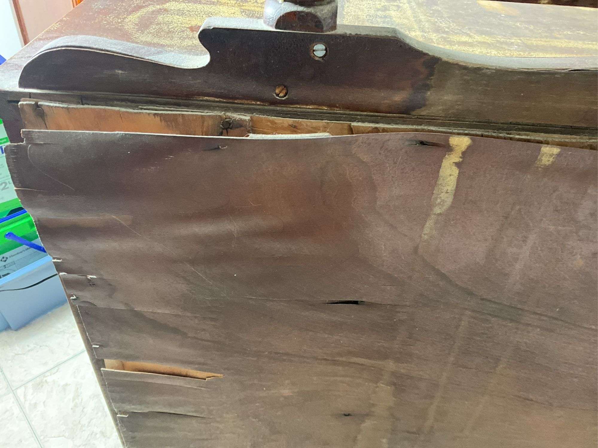 Antique Wooden Dresser with Mirror