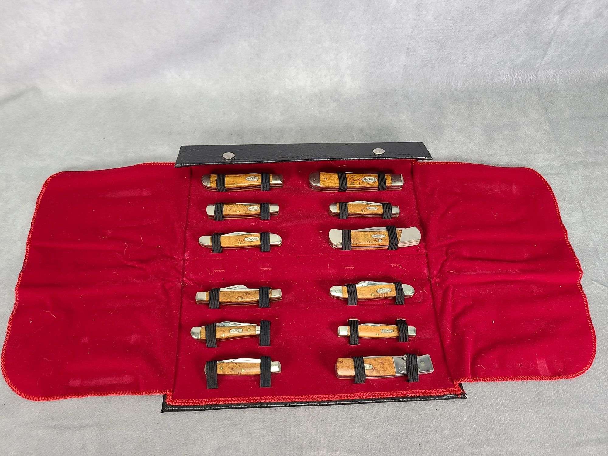 Case XX 1989 Curly Maple Wood 12 Knife CENTENNIAL SET #292 OF 750