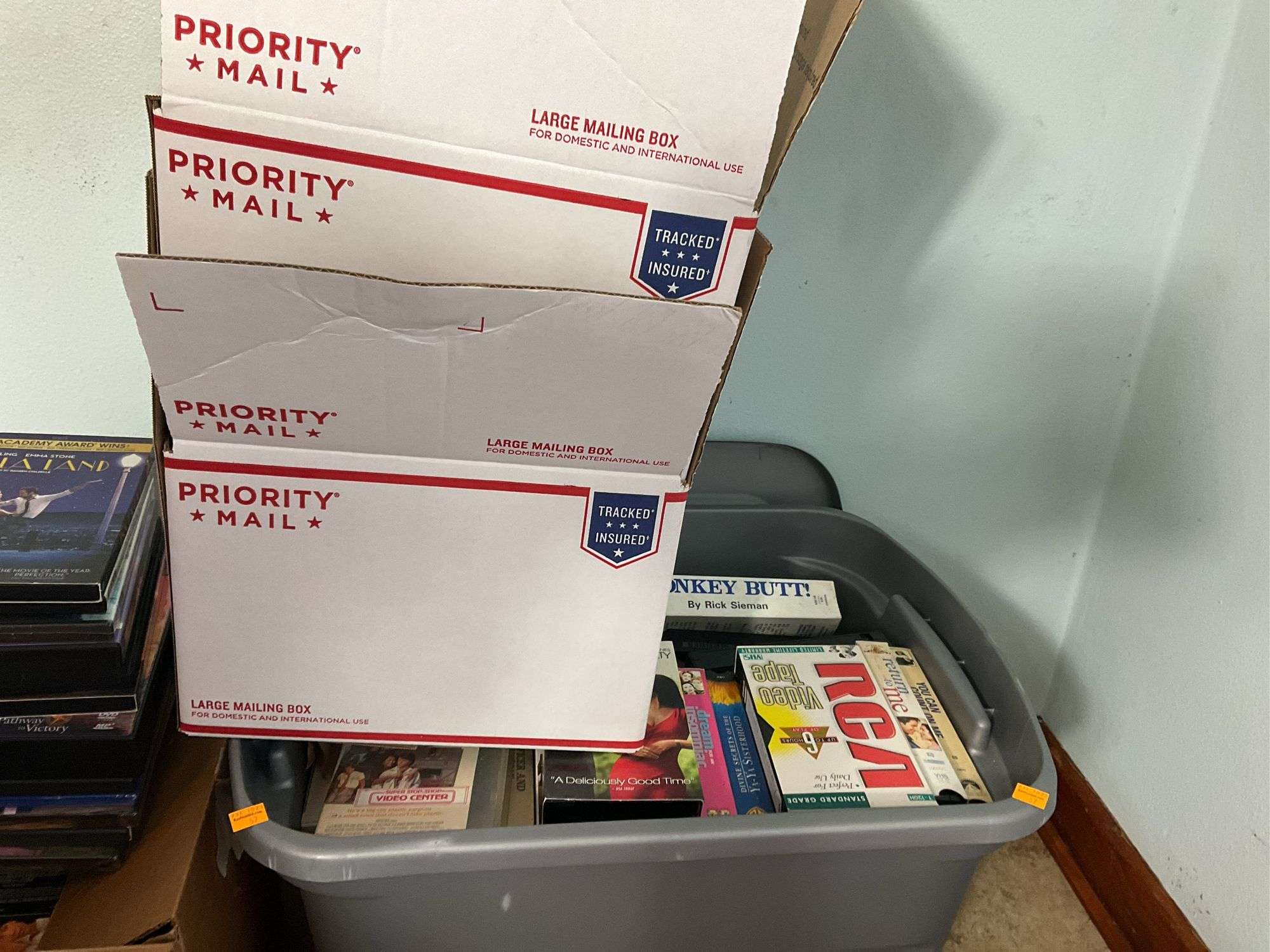 Assortment of VHS Tapes, DVDs