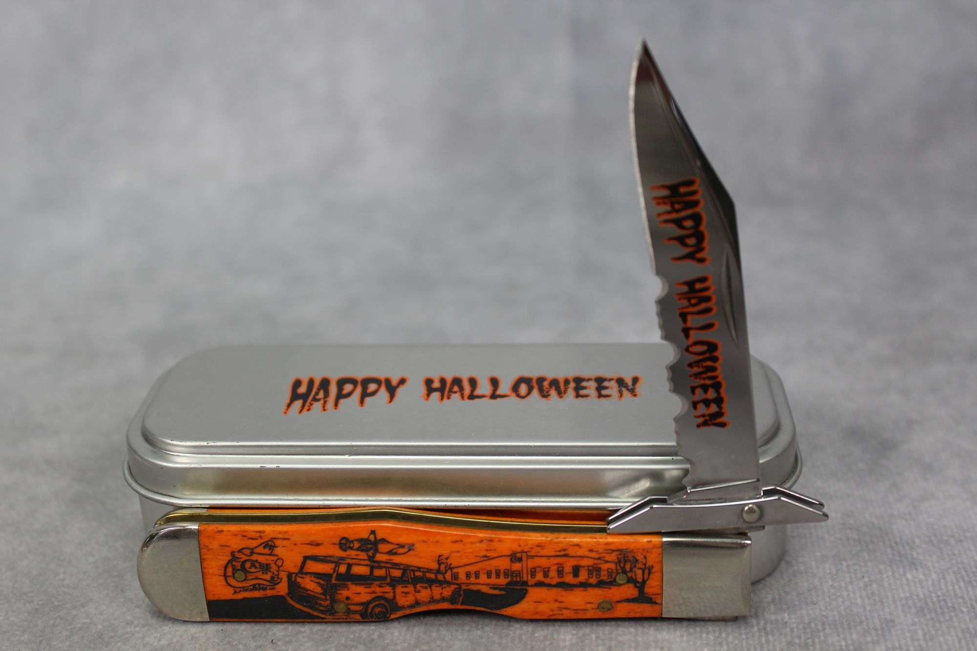 2012 CASE CHEETAH PERSIMMON ORANGE HAPPY HALLOWEEN 6111 1/2L SS