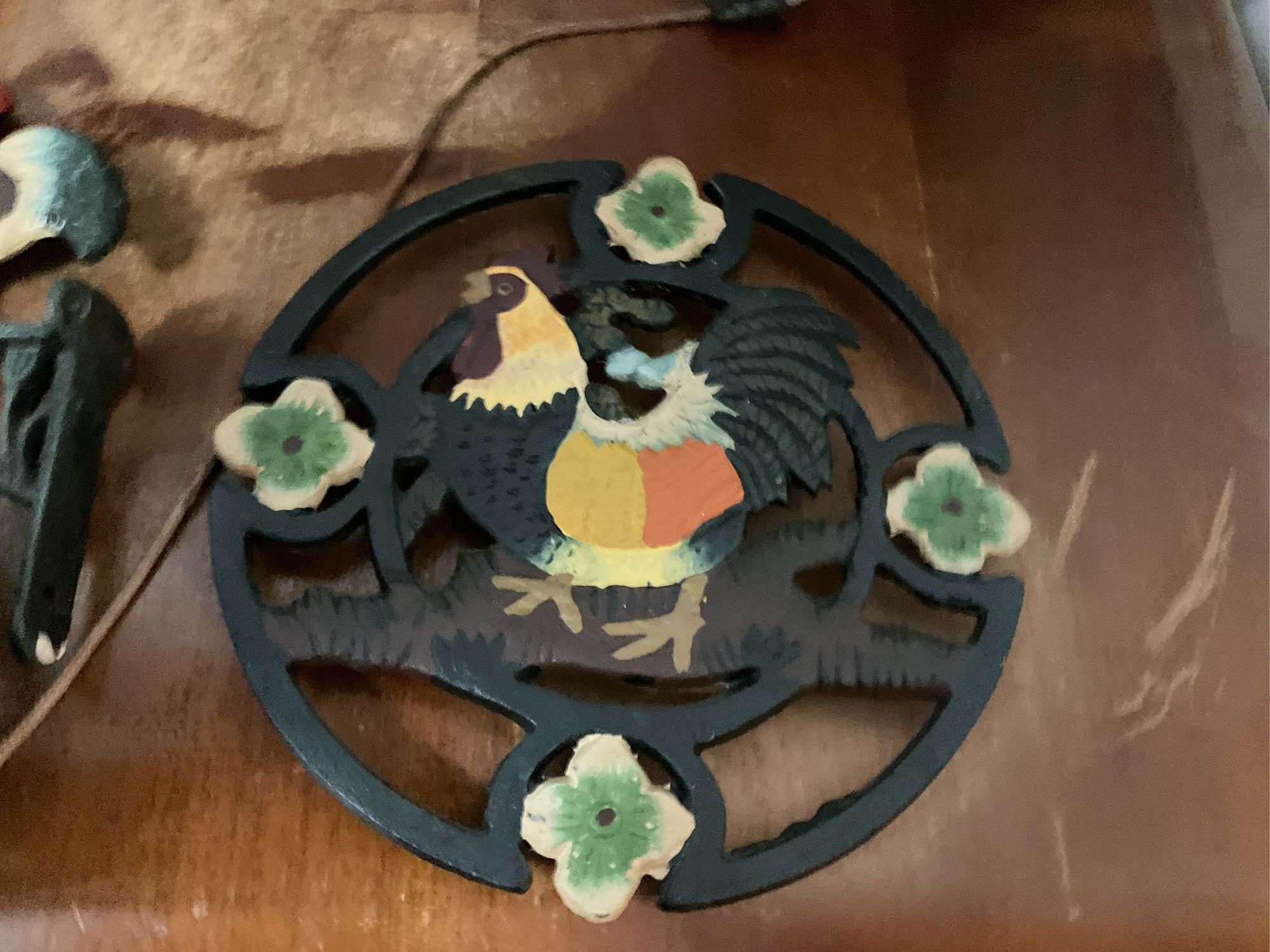 Cast Iron Rooster Decor