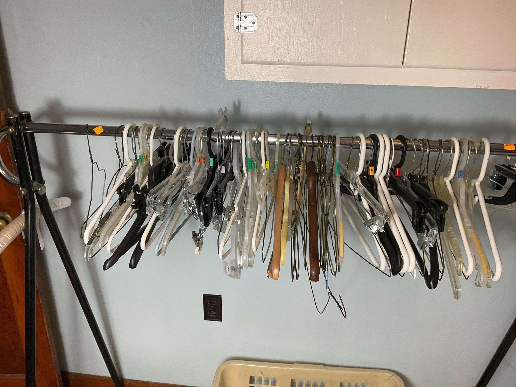 Clothes Hanging Rack, Hangers, Laundry Baskets and More