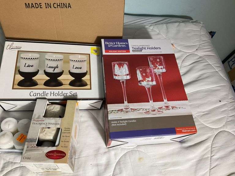Candle Holders, Clock, Warmers, Candles