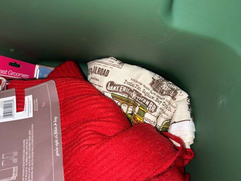 (3) Totes of Blankets, Decor, and Miscellaneous Items