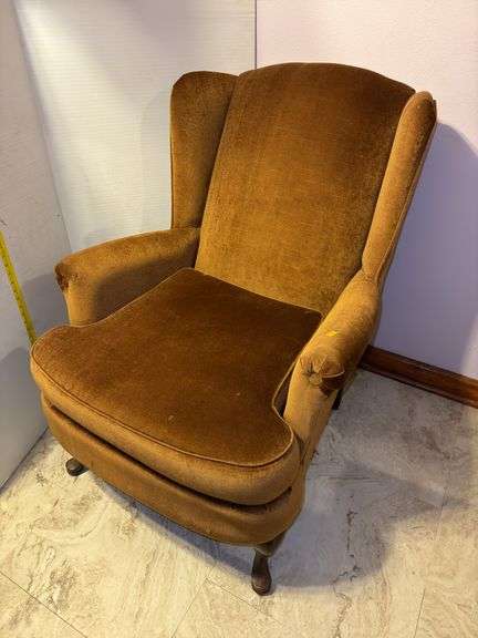 Unbranded Walnut Wingback Arm Chair