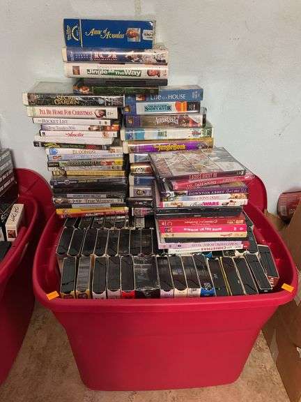 Assortment of VHS Tapes, DVDs