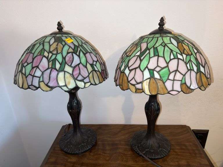 (2) Stained Glass Table Lamps