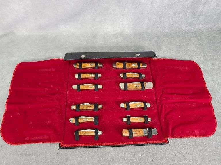 ステーシー　TIMEStwo Case XX 1989 Curly Maple Wood 12 Knife CENTENNIAL SET #292