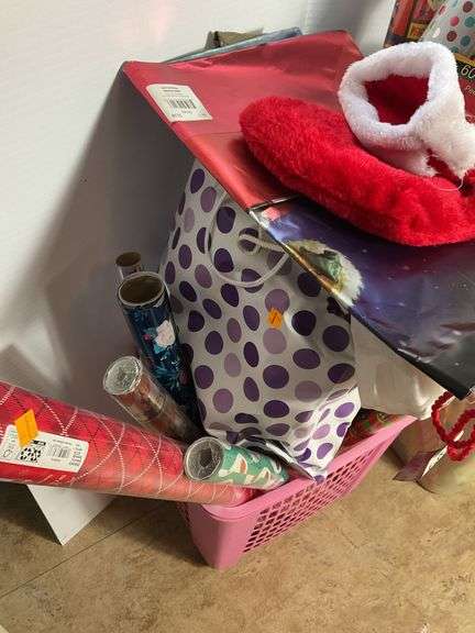 Assortment of Christmas Wrapping Paper, Christmas Cards