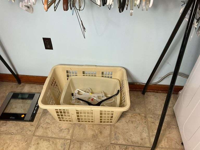 Clothes Hanging Rack, Hangers, Laundry Baskets and More