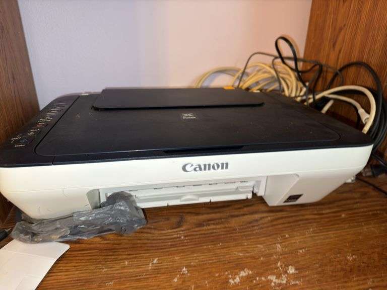 Canon MG3022 Printer, Maganvox DVD/VHS Player, and Miscellaneous Items