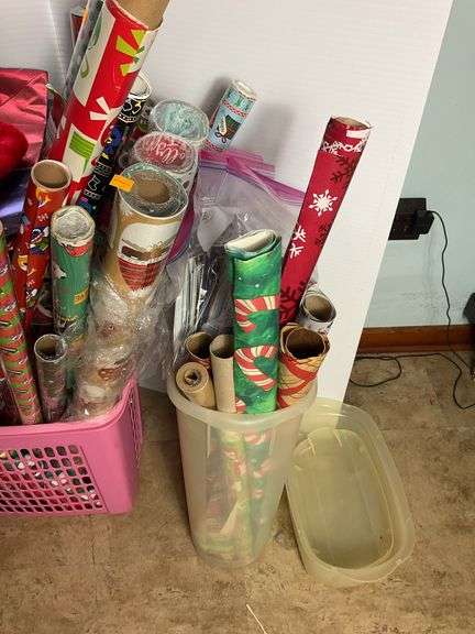 Assortment of Christmas Wrapping Paper, Christmas Cards