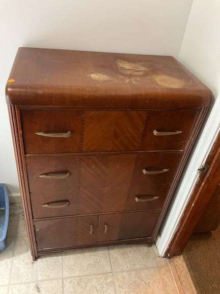 Antique Waterfall Chest of Drawers