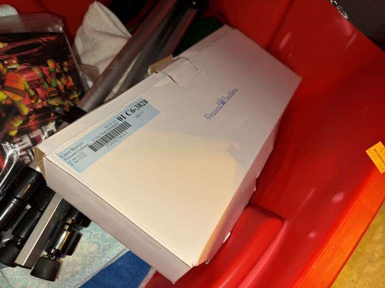Tote and Box of Household Decor and Miscellaneous Items