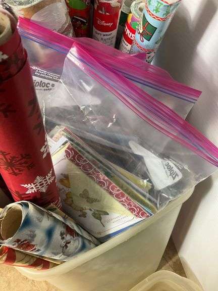 Assortment of Christmas Wrapping Paper, Christmas Cards