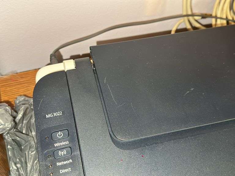 Canon MG3022 Printer, Maganvox DVD/VHS Player, and Miscellaneous Items
