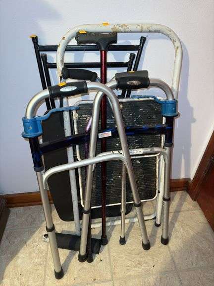 Walkers, Canes, Folding Step Ladder, and Folding Table