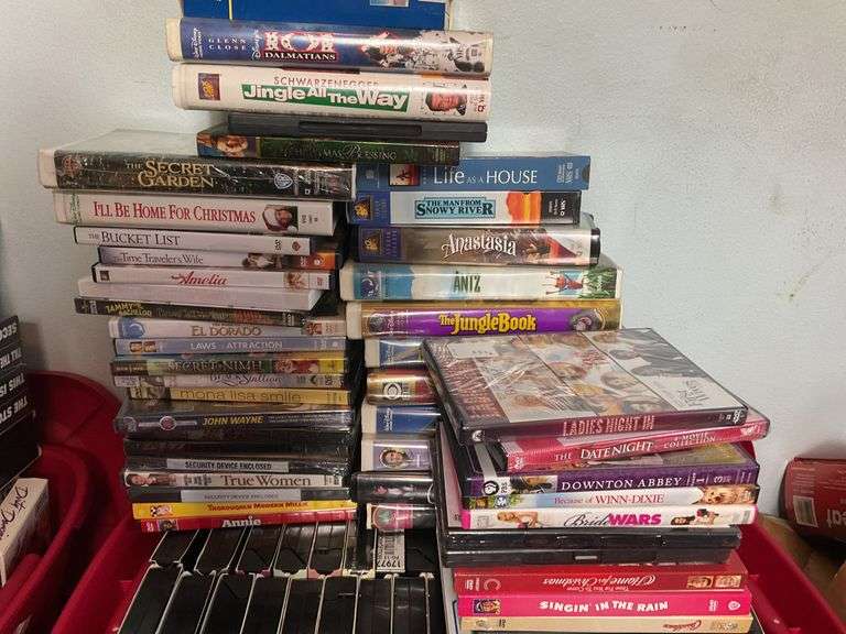 Assortment of VHS Tapes, DVDs