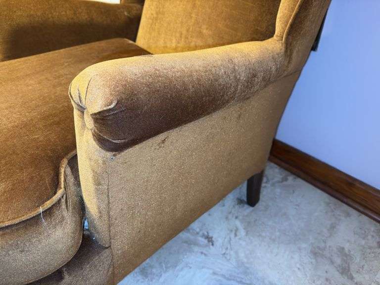 Unbranded Walnut Wingback Arm Chair