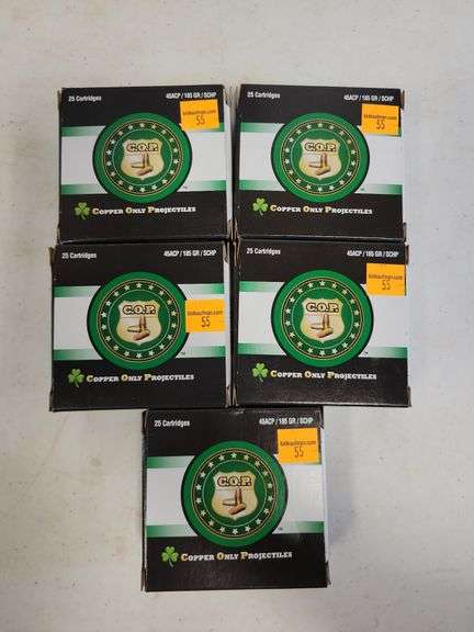 (5) C.O.P .45 ACP - 185 Grain