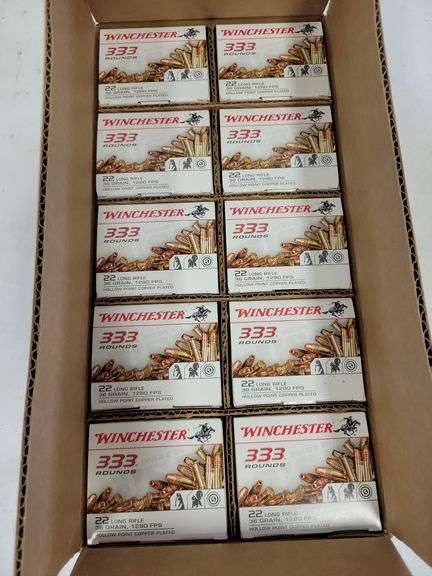 Case of Winchester .22 LR. - 36 Grain - 3,330 Rounds
