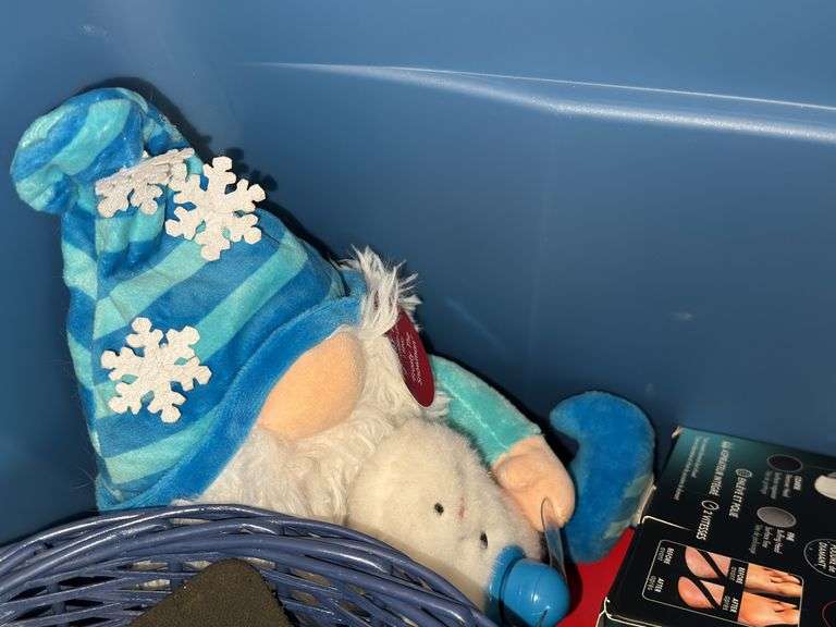 (3) Totes of Blankets, Decor, and Miscellaneous Items