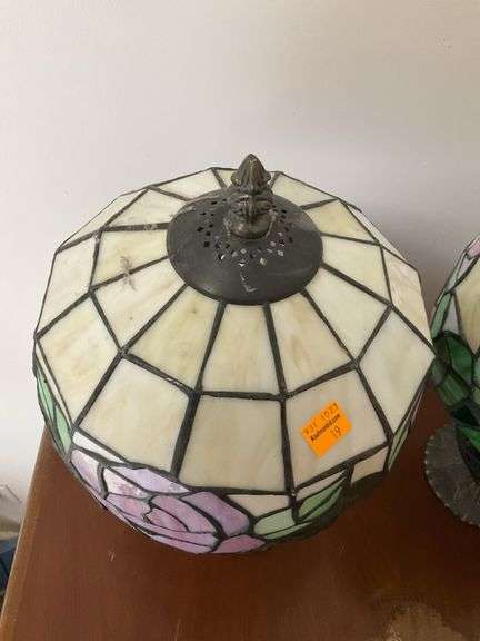 3 Vintage Tiffany Style Lamps