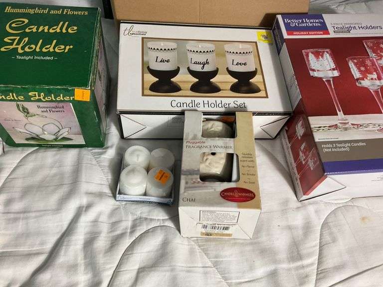 Candle Holders, Clock, Warmers, Candles