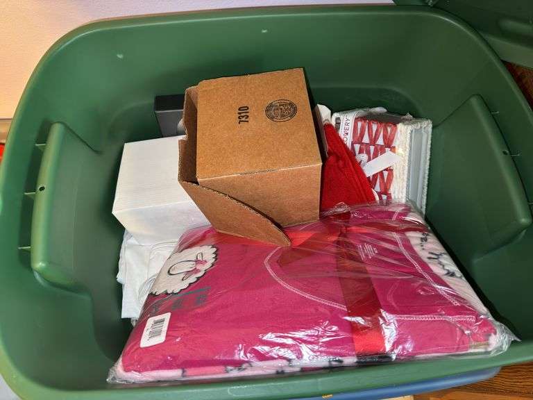 (3) Totes of Blankets, Decor, and Miscellaneous Items