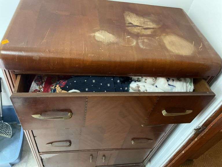 Antique Waterfall Chest of Drawers