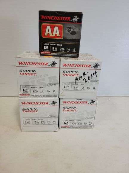 (9) Boxes Winchester 12 Gauge - 7.5, 8, & 9 Shot