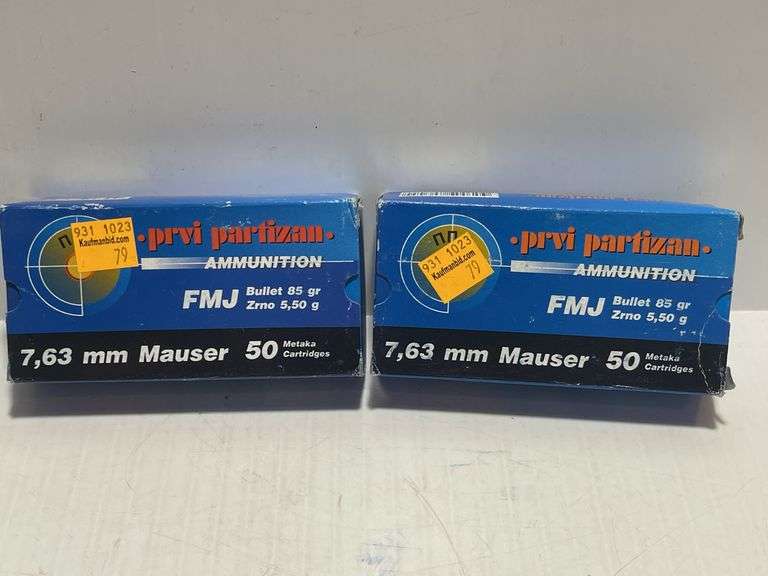 Two Boxes 7.63 MM Mauser Shells