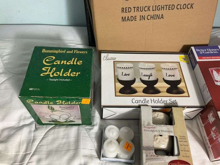 Candle Holders, Clock, Warmers, Candles
