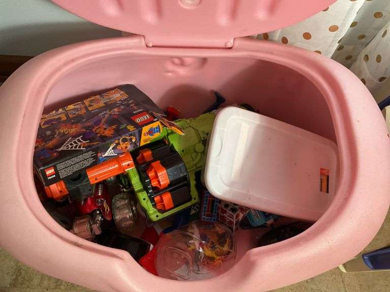 Pig Toy Box with Contents of Toys, 2 Children’s Chairs
