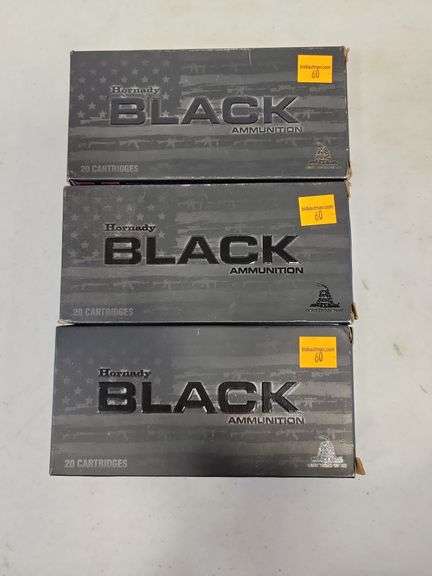 (3) Hornady Black 450 Bushmaster - 250 Grain FTX
