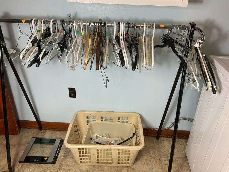 Clothes Hanging Rack, Hangers, Laundry Baskets and More