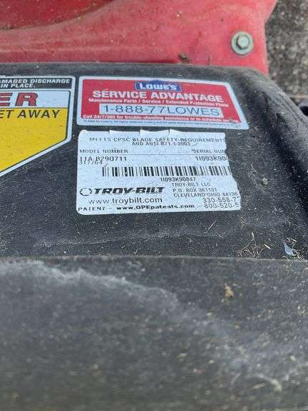 Troy-Bilt 21” Rear Bagger Push Mower