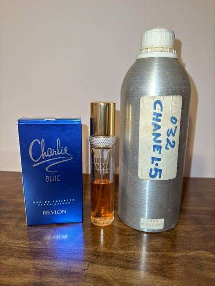 Chanel 5 Perfume (Uncut), Elizabeth Taylor White Diamonds Perfume, and Charlie Blue Revlon Perfume
