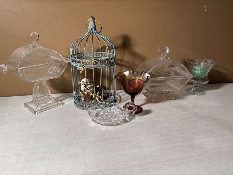 Bird cage , glassware