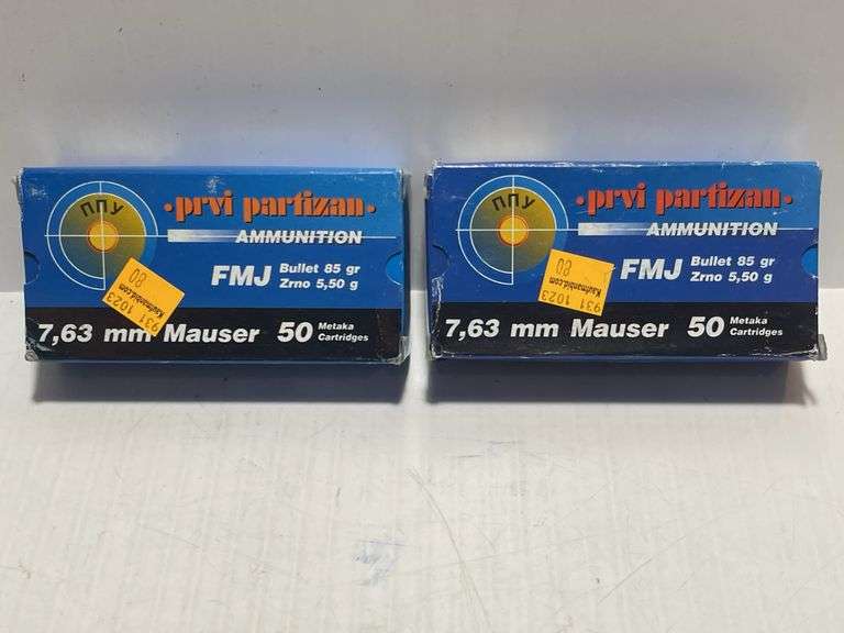 Two Boxes 7.63 MM Mauser Shells