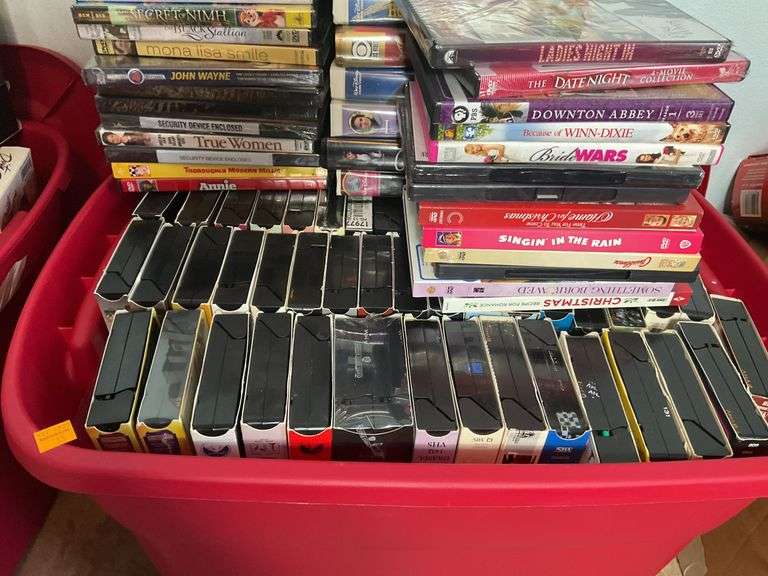 Assortment of VHS Tapes, DVDs