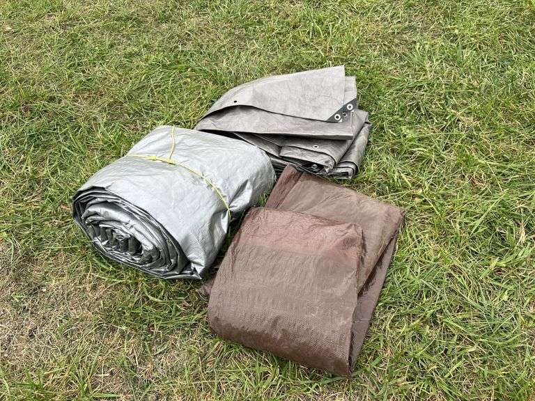 (3) tarps- good shape unknown sizes