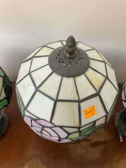 3 Vintage Tiffany Style Lamps