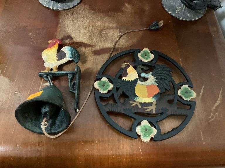 Cast Iron Rooster Decor