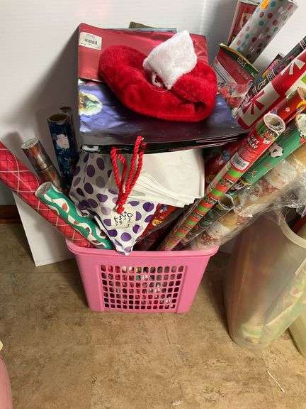 Assortment of Christmas Wrapping Paper, Christmas Cards