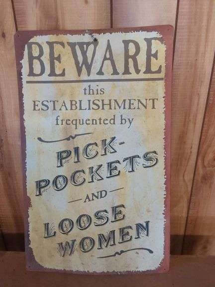 TIN SIGN 14-1/2" X 24"